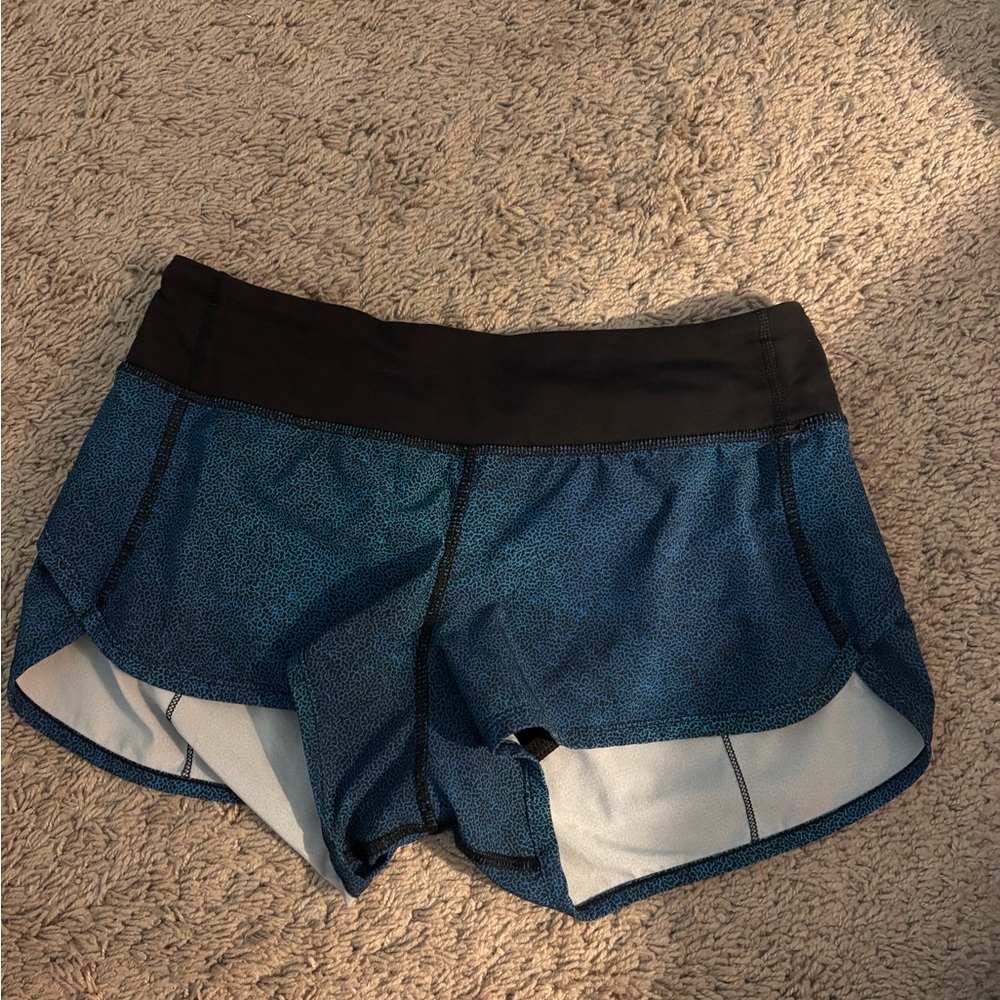 Lululemon Athletica Black and Blue Athletic Shorts